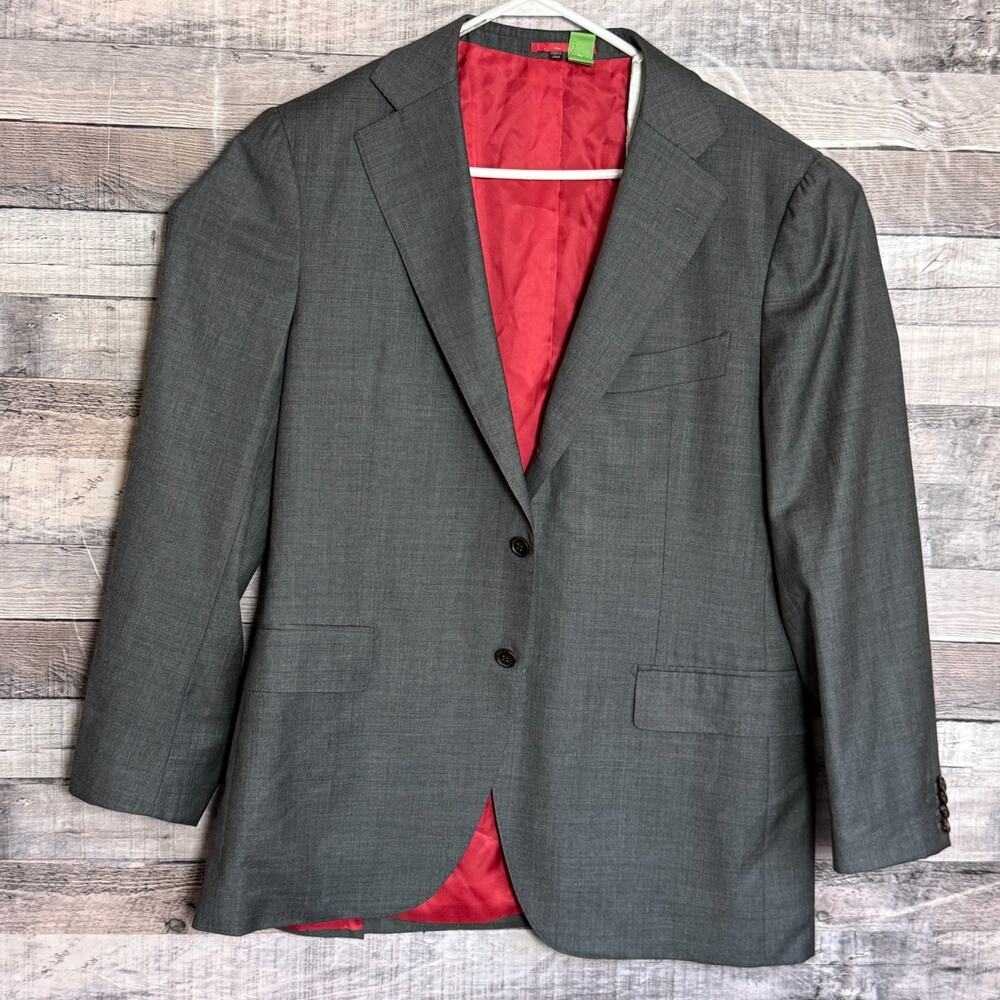 Suitsupply Jort Guabello Blazer Mens 46R Gray 3 Button Sport Coat Business